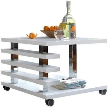 designimpex DC-2 Weiß Hochglanz Wohnzimmertisch 60x60x45cm weiß