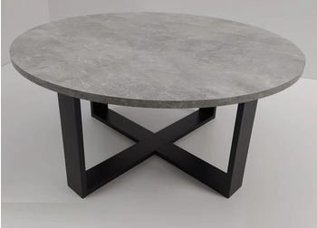 designimpex DA-333 rund Wohnzimmertisch 86 x 42 cm 86x42x86 cm grau