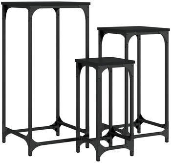 vidaXL Satztische 3 Stk. Schwarz Holzwerkstoff Modell 2