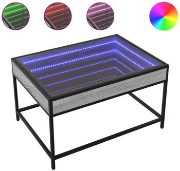 vidaXL Couchtisch mit Infinity-LED Grau Sonoma 70x50x41 cm
