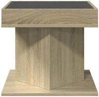 vidaXL LED-Couchtisch Sonoma Eiche 50x50x45 cm Holzwerkstoff