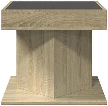 vidaXL LED-Couchtisch Sonoma Eiche 50x50x45 cm Holzwerkstoff Modell 1