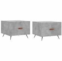vidaXL Couchtische 2 Stk. Betongrau 50x50x40 cm Holzwerkstoff