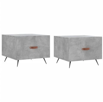 vidaXL Couchtische 2 Stk. Betongrau 50x50x40 cm Holzwerkstoff Modell 5