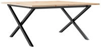 vidaXL Couchtisch X-Gestell 80x80x45cm Massivholz Kiefer und Stahl