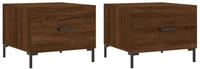 vidaXL Couchtische 2 Stk. Braun Eichen-Optik 50x50x40 cm Holzwerkstoff
