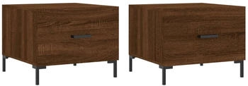 vidaXL Couchtische 2 Stk. Braun Eichen-Optik 50x50x40 cm Holzwerkstoff Modell 4