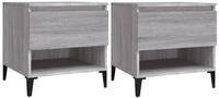 vidaXL Beistelltische 2 Stk. Grau Sonoma 50x46x50 cm Holzwerkstoff