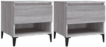 vidaXL Beistelltische 2 Stk. Grau Sonoma 50x46x50 cm Holzwerkstoff