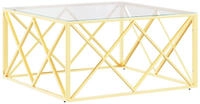 vidaXL Couchtisch 80x80x40 cm Edelstahl und Glas