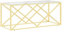 vidaXL Couchtisch 110x45x45 cm Edelstahl und Glas