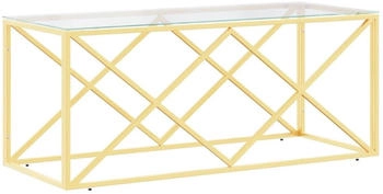 vidaXL Couchtisch 110x45x45 cm Edelstahl/Glas Modell 2