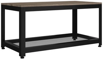 vidaXL Couchtisch Grau/Schwarz 90x45x45 cm MDF/Eisen