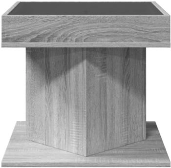 vidaXL LED-Couchtisch Grau Sonoma 50x50x45 cm Holzwerkstoff