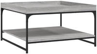 Couchtisch Grau Sonoma 80x80x45 Cm Holzwerkstoff Und Eisen Vidaxl