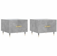 vidaXL Couchtische 2 Stk. Betongrau 50x50x40 cm Holzwerkstoff