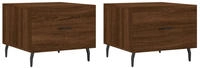vidaXL Couchtische 2 Stk. Braun Eichen-Optik 50x50x40 cm Holzwerkstoff