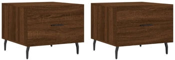 vidaXL Couchtische 2 Stk. Braun Eichen-Optik 50x50x40 cm Holzwerkstoff Modell 5