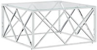 vidaXL Couchtisch 80x80x40 cm Edelstahl und Glas