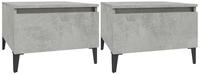 vidaXL Beistelltische 2 Stk. Betongrau 50x46x35 cm Holzwerkstoff