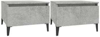 vidaXL Beistelltische 2 Stk. Betongrau 50x46x35 cm Holzwerkstoff