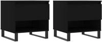 vidaXL Couchtische 2 Stk. Schwarz 50x46x50 cm Holzwerkstoff