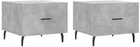 vidaXL Couchtische 2 Stk. Betongrau 50x50x40 cm Holzwerkstoff
