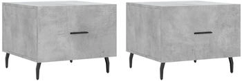 vidaXL Couchtische 2 Stk. Betongrau 50x50x40 cm Holzwerkstoff Modell 8