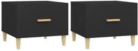 vidaXL Couchtische 2 Stk. Schwarz 50x50x40 cm Holzwerkstoff