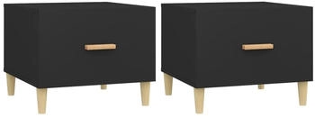 vidaXL Couchtische 2 Stk. Schwarz 50x50x40 cm Holzwerkstoff Modell 1