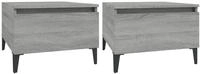 vidaXL Beistelltische 2 Stk. Grau Sonoma 50x46x35 cm Holzwerkstoff