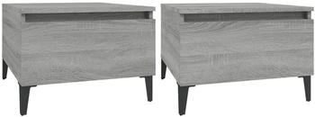 vidaXL Beistelltische 2 Stk. Grau Sonoma 50x46x35 cm Holzwerkstoff Modell 1