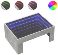 vidaXL Couchtisch mit Infinity-LED Betongrau 70x50x30 cm