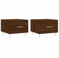 vidaXL Couchtische 2 Stk. Braun Eichen-Optik 50x50x40 cm Holzwerkstoff