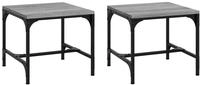 vidaXL Beistelltische 2 Stk. Grau Sonoma 40x40x35 cm Holzwerkstoff