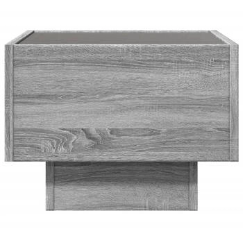vidaXL Beistelltisch mit LED Grau Sonoma 40x40x30 cm Holzwerkstoff