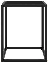 vidaXL Couchtisch Schwarz mit Schwarzem Glas 40x40x50 cm