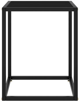 vidaXL Couchtisch Schwarz mit Schwarzem Glas 40x40x50 cm