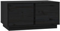 vidaXL Couchtisch Schwarz 80x50x40 cm Massivholz Kiefer