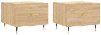 vidaXL Couchtische 2 Stk. Sonoma-Eiche 50x50x40 cm Holzwerkstoff Modell 5
