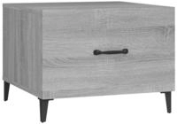 vidaXL Couchtisch mit Metallbeinen Grau Sonoma 50x50x40 cm
