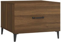 vidaXL Couchtisch mit Metallbeinen Braun Eichen-Optik 50x50x40 cm