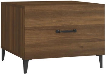 vidaXL Couchtisch mit Metallbeinen Braun Eichen-Optik 50x50x40 cm