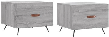 vidaXL Couchtische 2 Stk. Grau Sonoma 50x50x40 cm Holzwerkstoff Modell 3