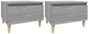vidaXL Beistelltische 2 Stk. Grau Sonoma 50x46x35 cm Holzwerkstoff