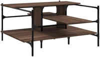vidaXL Couchtisch Braun Eichen-Optik 100x100x48,5 cm Holzwerkstoff