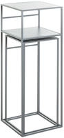 Beistelltisch 2er-Set , grau , Ma&szlig;e (cm): B: 30 H: 85