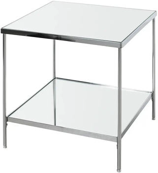 HAKU Beistelltisch Glas silber 45x45x46cm (54257)