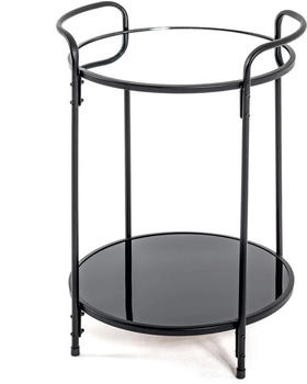 HAKU Beistelltisch Glas schwarz 37x37x50cm (22556)