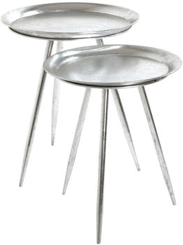 HAKU Beistelltisch Metall silber 38x38x47cm (20710)